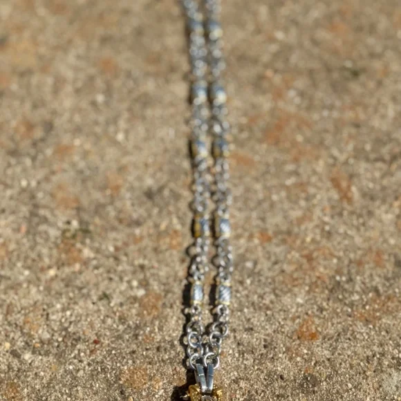 Park Lane Purple Amethyst Necklace - Hypoallergenic Two Tone 16" Necklace - Picture 5 of 16